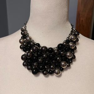 Pretty necklace - silver and black beads